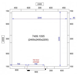 CHAMBRE FROIDE POSITIVE/NEGATIVE 2400X2400X2200  *TRANSPORT SUR DEMANDE*