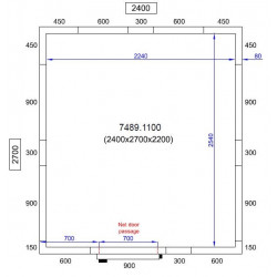 CHAMBRE FROIDE POSITIVE/NEGATIVE 2400X2700X2200