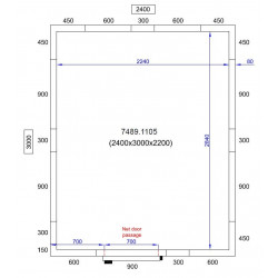 CHAMBRE FROIDE POSITIVE/NEGATIVE 2400X3000X2200  *TRANSPORT SUR DEMANDE*