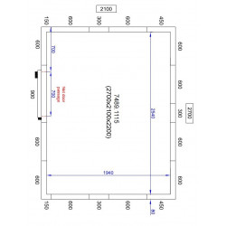 CHAMBRE FROIDE POSITIVE/NEGATIVE 2700X2100X2200  *TRANSPORT SUR DEMANDE*