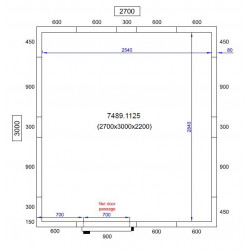 CHAMBRE FROIDE POSITIVE/NEGATIVE 2700X3000X2200  *TRANSPORT SUR DEMANDE*