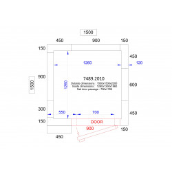 CHAMBRE FROIDE POSITIVE/NEGATIVE 2200 HAUTEUR - 120 MM