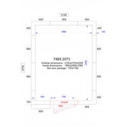 CHAMBRE FROIDE POSITIVE/NEGATIVE 2100x2700x2200 - 120 MM  *TRANSPORT SUR DEMANDE*