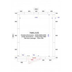 CHAMBRE FROIDE POSITIVE/NEGATIVE 2400x3000x2200 - 120 MM  *TRANSPORT SUR DEMANDE*